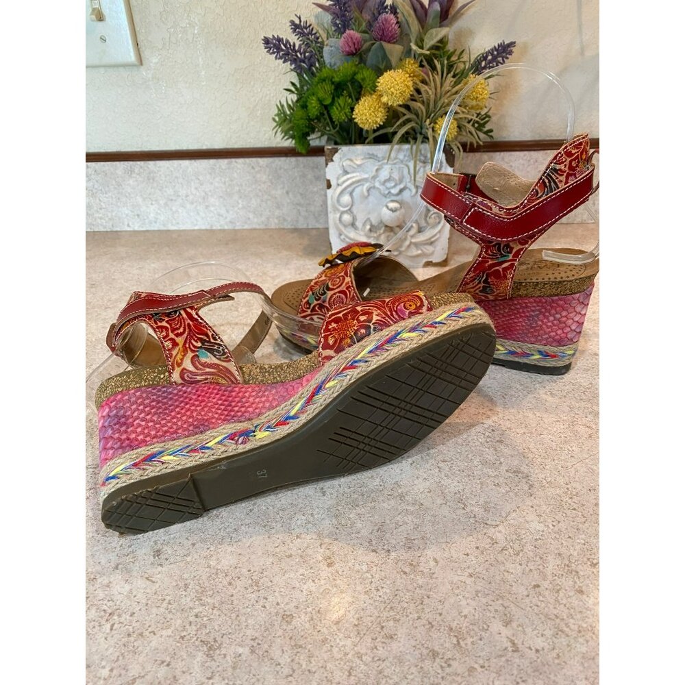 L'Artiste Women's Annmarie Ankle Strap Sandal Size 37 (7) - Picture 8 of 10